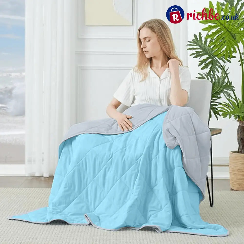 ❄️Cooling Throw Blanket for Hot Sleeper💤 - 🔥Light Blue / 70*100 cm