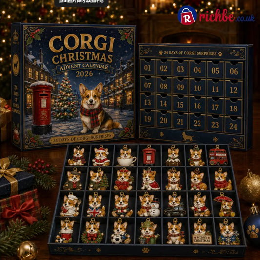 Corgi Christmas Advent Calendar 2026 – 24 Days of British Festive Corgi Surprises
