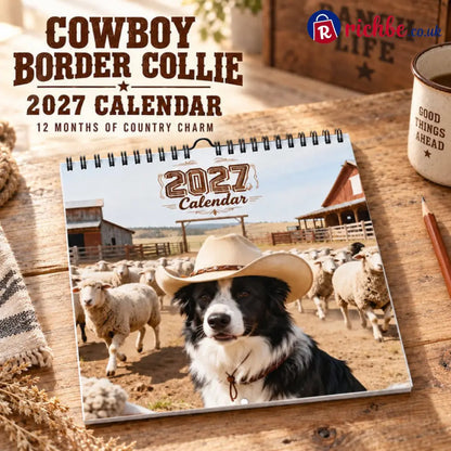 🐶 Cowboy Border Collie 2027 Calendar - 2027 Calendar