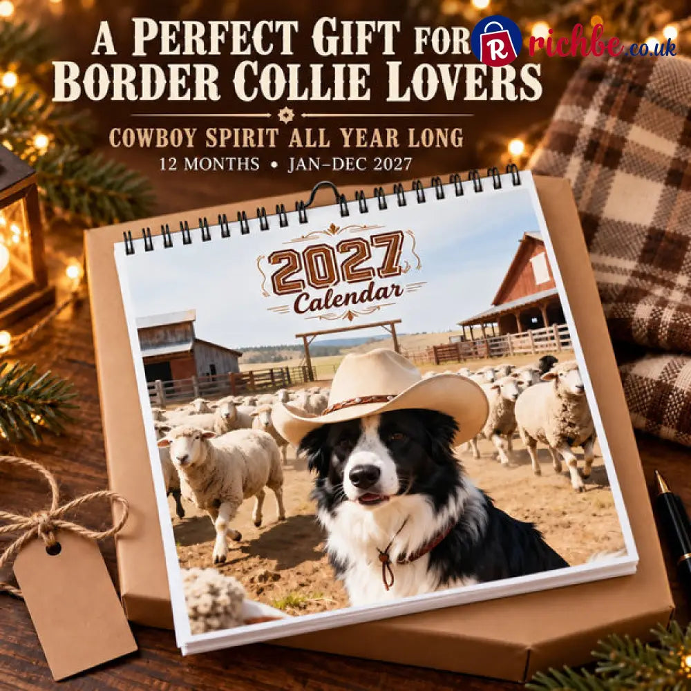 🐶 Cowboy Border Collie 2027 Calendar - 2027 Calendar