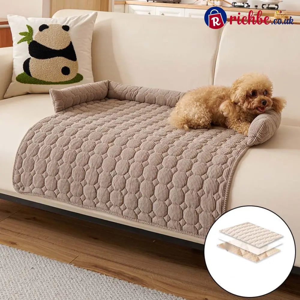 Cozy Bolstered Pet Couch Protector 🐈 - Coffee - Hot sale