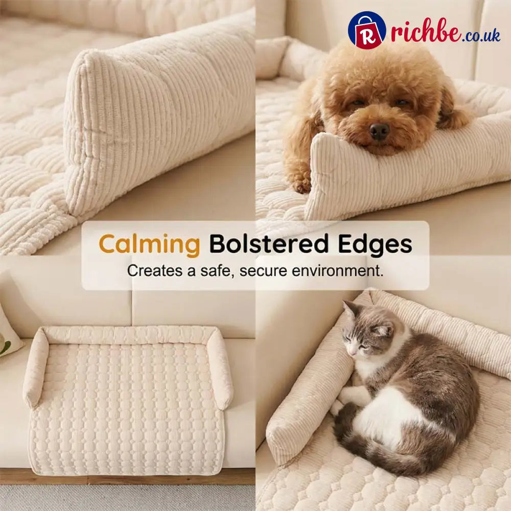 Cozy Bolstered Pet Couch Protector 🐈 - Hot sale