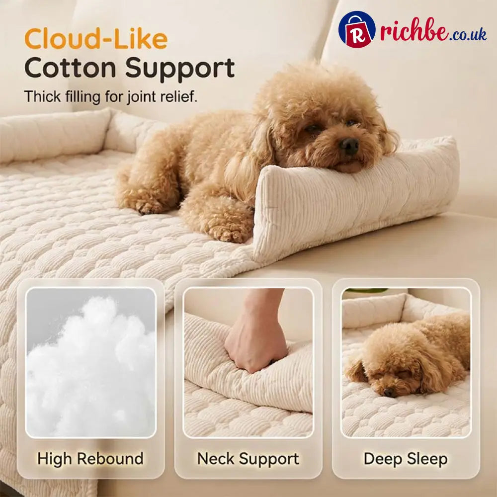 Cozy Bolstered Pet Couch Protector 🐈 - Hot sale