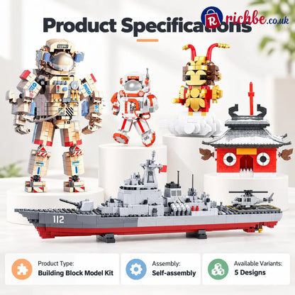 🧩 Creative building block models – astronauts monkey king & destroyer ship - Bestseller