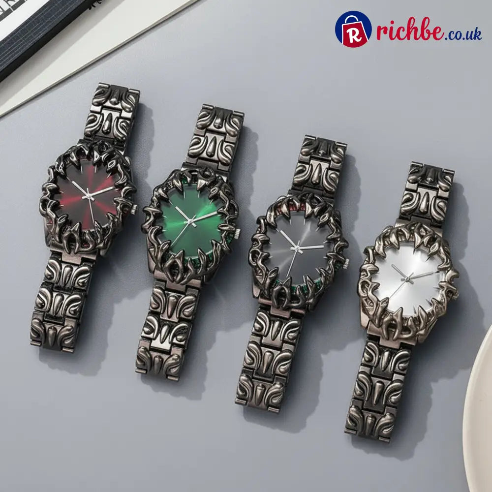 ⌚ Creative Claw-Shaped Quartz Watch – Red Dial Sculptural Bracelet Statement Style 🔥 - All 4 Colors🤘🔥 - Clothing &