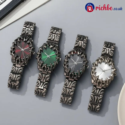 ⌚ Creative Claw-Shaped Quartz Watch – Red Dial Sculptural Bracelet Statement Style 🔥 - All 4 Colors🤘🔥 - Clothing &