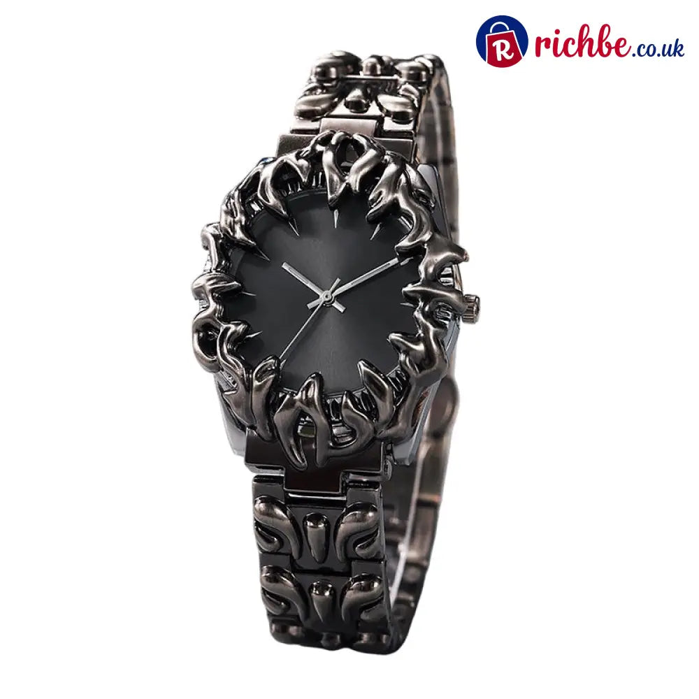 ⌚ Creative Claw-Shaped Quartz Watch – Red Dial Sculptural Bracelet Statement Style 🔥 - black - Clothing & Accessories