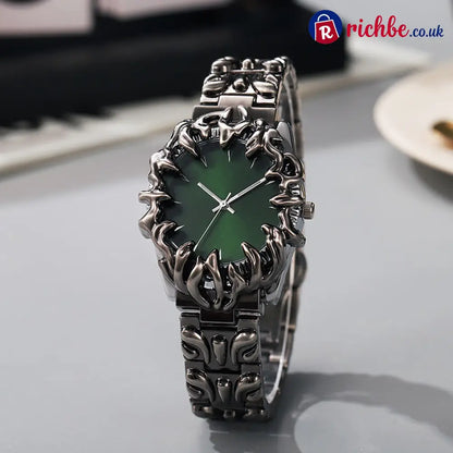 ⌚ Creative Claw-Shaped Quartz Watch – Red Dial Sculptural Bracelet Statement Style 🔥 - Clothing & Accessories