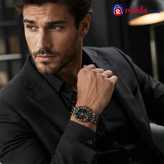 ⌚ Creative Claw-Shaped Quartz Watch – Red Dial Sculptural Bracelet Statement Style 🔥 - Clothing & Accessories