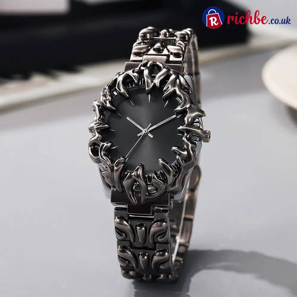 ⌚ Creative Claw-Shaped Quartz Watch – Red Dial Sculptural Bracelet Statement Style 🔥 - Clothing & Accessories