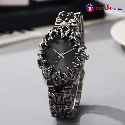 ⌚ Creative Claw-Shaped Quartz Watch – Red Dial Sculptural Bracelet Statement Style 🔥 - Clothing & Accessories