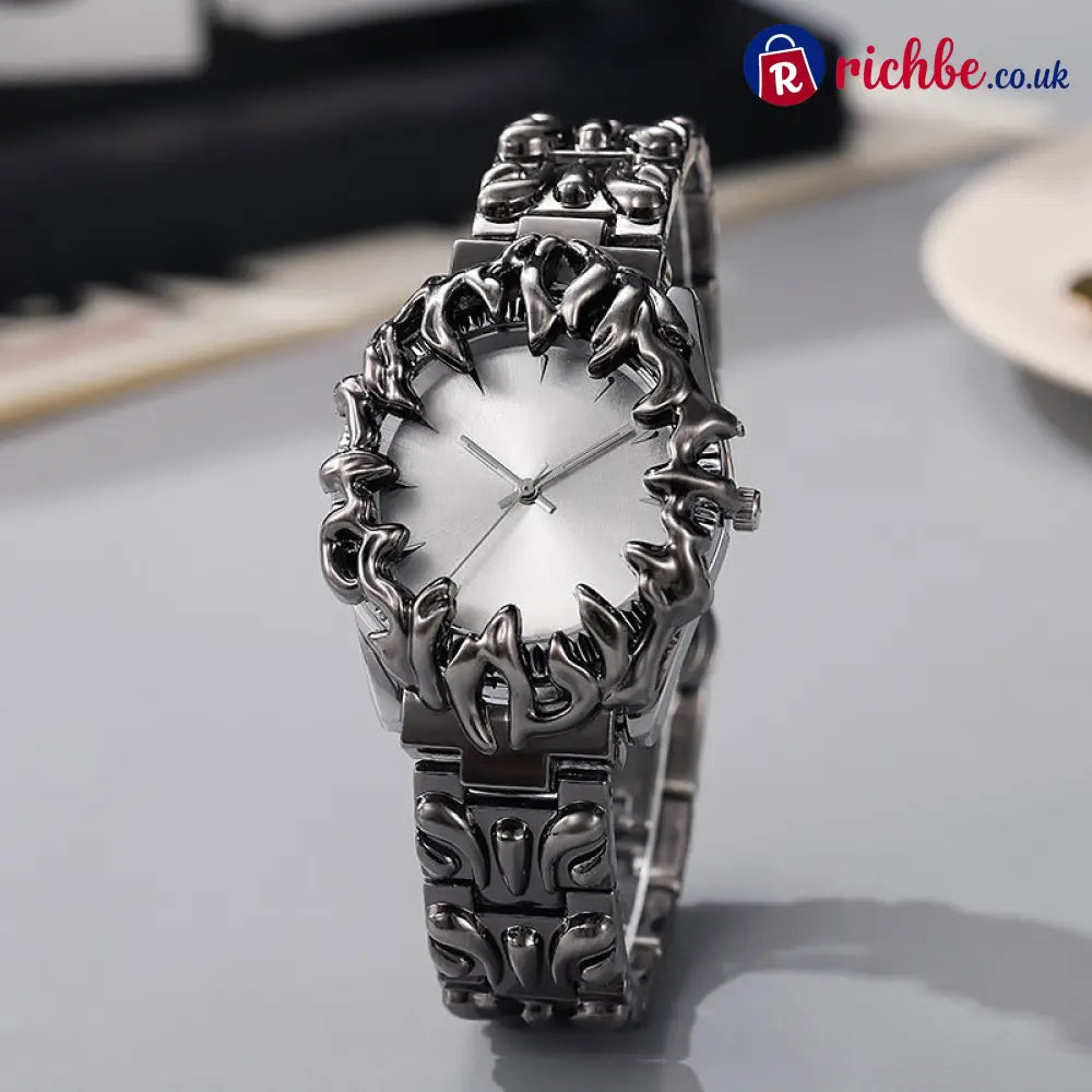 ⌚ Creative Claw-Shaped Quartz Watch – Red Dial Sculptural Bracelet Statement Style 🔥 - Clothing & Accessories