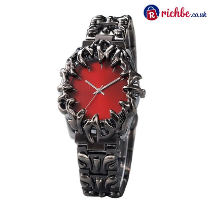 ⌚ Creative Claw-Shaped Quartz Watch – Red Dial Sculptural Bracelet Statement Style 🔥 - red - Clothing & Accessories