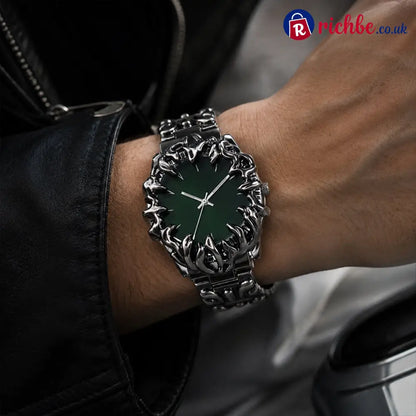 ⌚ Creative Claw-Shaped Quartz Watch – Red Dial Sculptural Bracelet Statement Style 🔥 - Clothing & Accessories