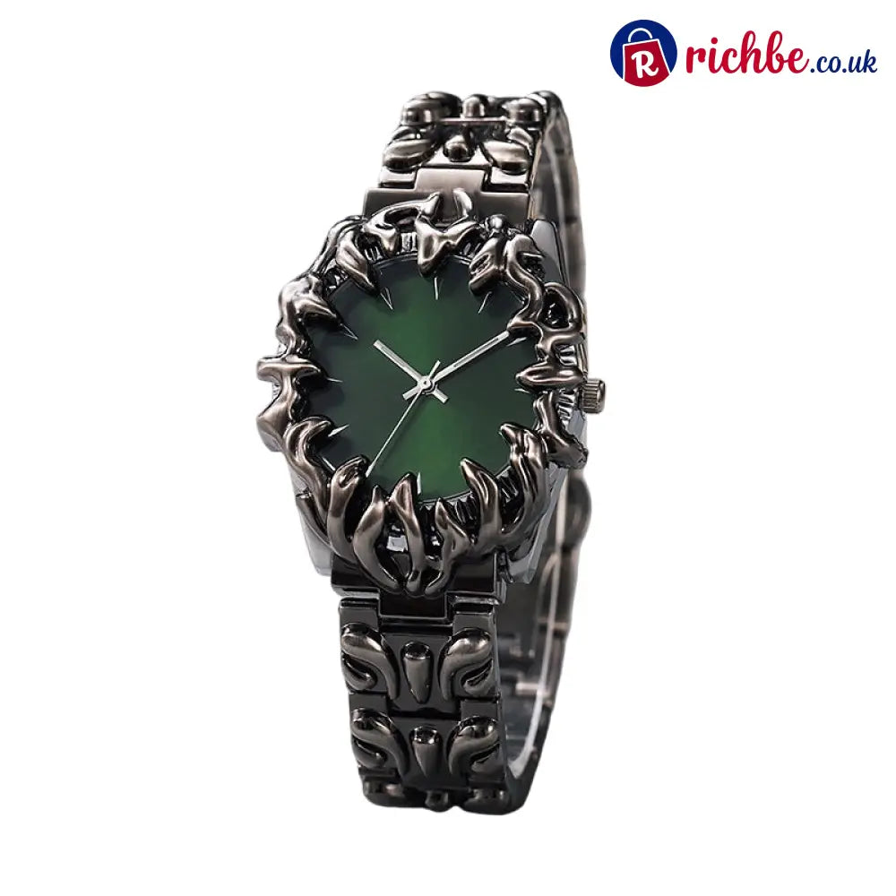 ⌚ Creative Claw-Shaped Quartz Watch – Red Dial Sculptural Bracelet Statement Style 🔥 - green - Clothing & Accessories