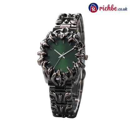 ⌚ Creative Claw-Shaped Quartz Watch – Red Dial Sculptural Bracelet Statement Style 🔥 - green - Clothing & Accessories