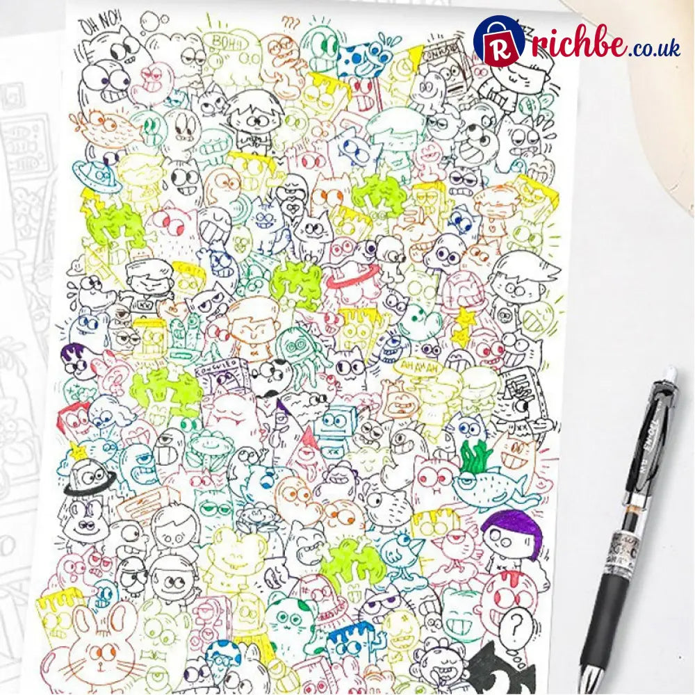Creative Doodle Art Coloring Book 🖌️📖 - Hot Sale