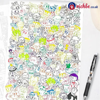 Creative Doodle Art Coloring Book 🖌️📖 - Hot Sale