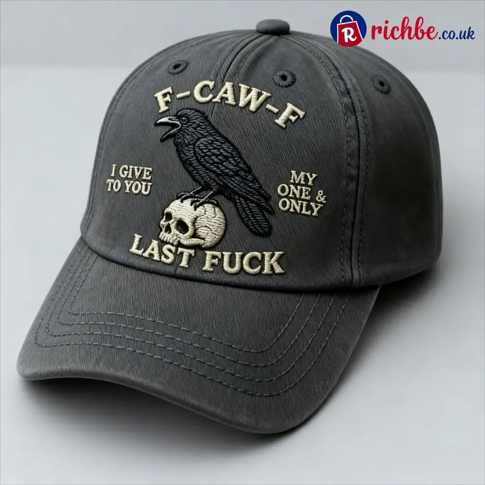 🐦‍⬛Crow-print Baseball Cap - New Grey
