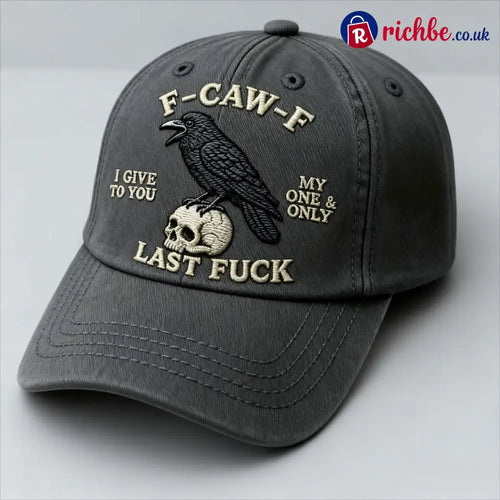 🐦‍⬛Crow-print Baseball Cap - New Grey