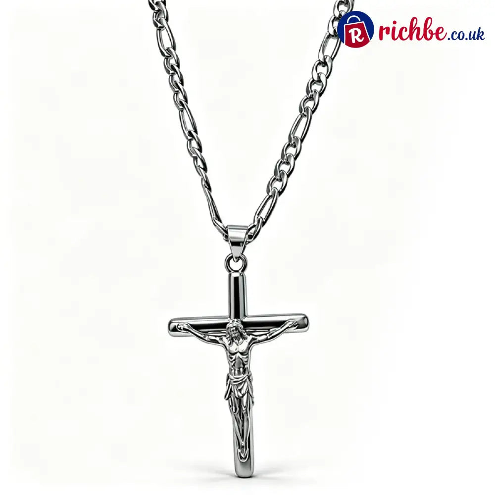 Crucifix Pendant Necklace for Men & Women - Silver / NK Chain