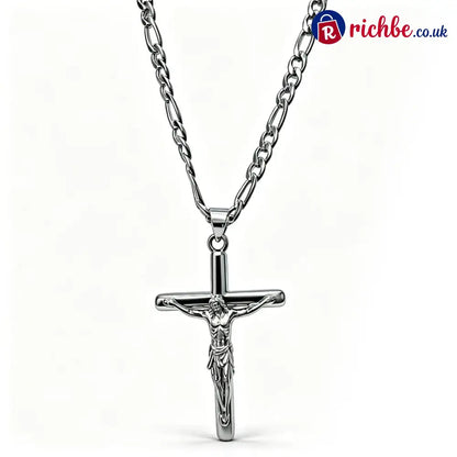 Crucifix Pendant Necklace for Men & Women - Silver / NK Chain