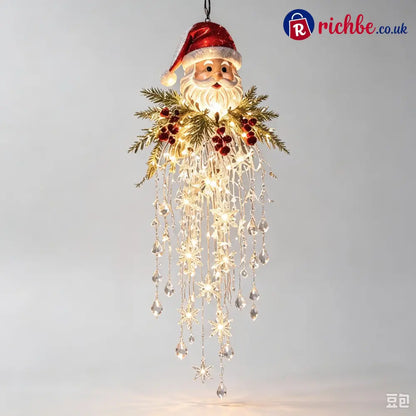 Crystal Cascade Christmas Light – Hanging Snowflake & Crystal LED Porch Décor ✨❄️ - 🎄Christmas