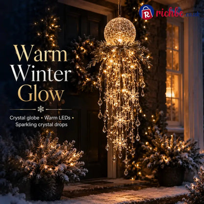 Crystal Cascade Christmas Light – Hanging Snowflake & Crystal LED Porch Décor ✨❄️ - Hockey puck / 26*50cm - 🎄Christmas