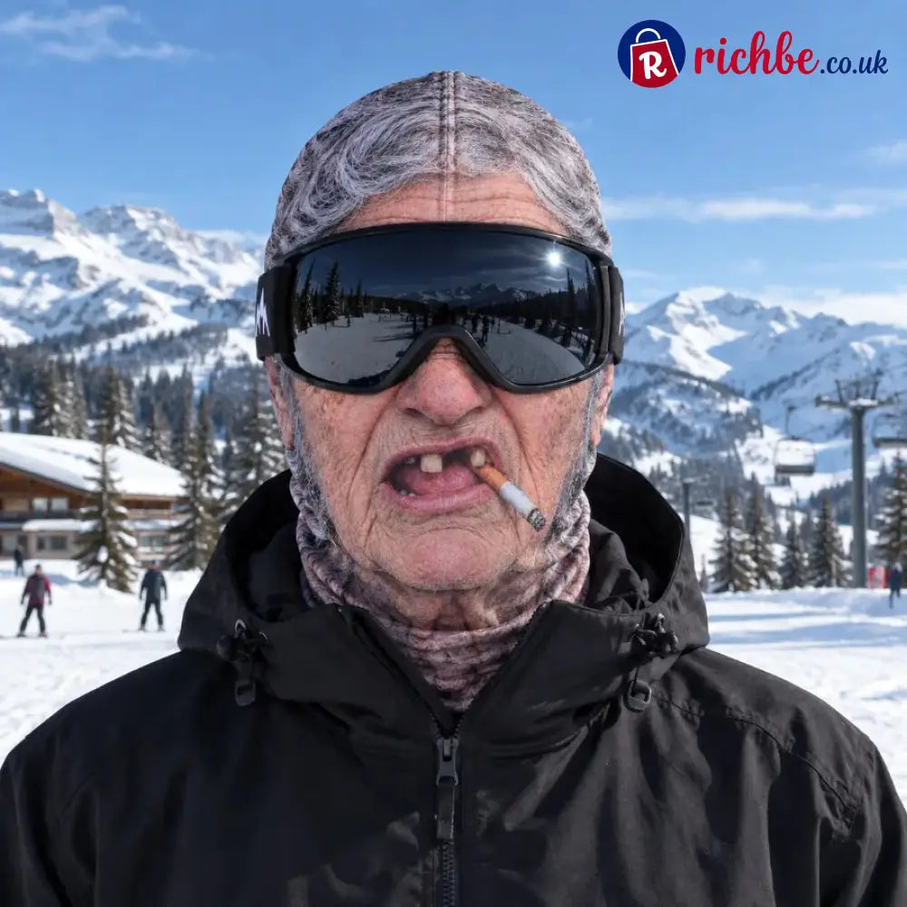 Custom Funny Ski Mask - Personalized Birthday Gifts For Ski Lovers - Born For The Slopes - Old Man Winter
