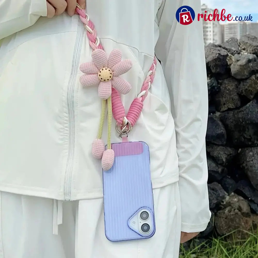 🌞Cute Floral Phone Crossbody Lanyard – Hands-Free & Stylish!