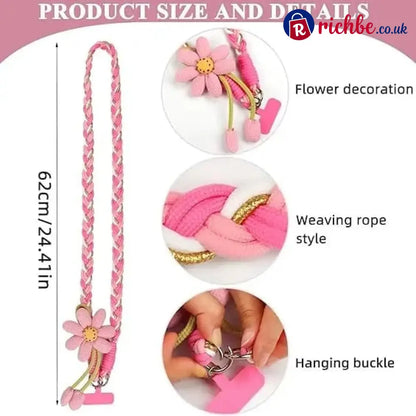 🌞Cute Floral Phone Crossbody Lanyard – Hands-Free & Stylish!