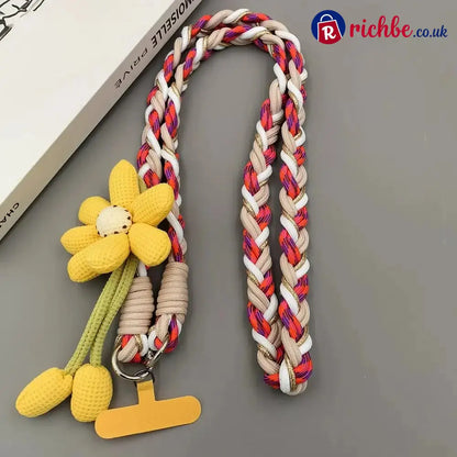 🌞Cute Floral Phone Crossbody Lanyard – Hands-Free & Stylish! - Orange