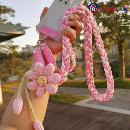 🌞Cute Floral Phone Crossbody Lanyard – Hands-Free & Stylish! - Pink