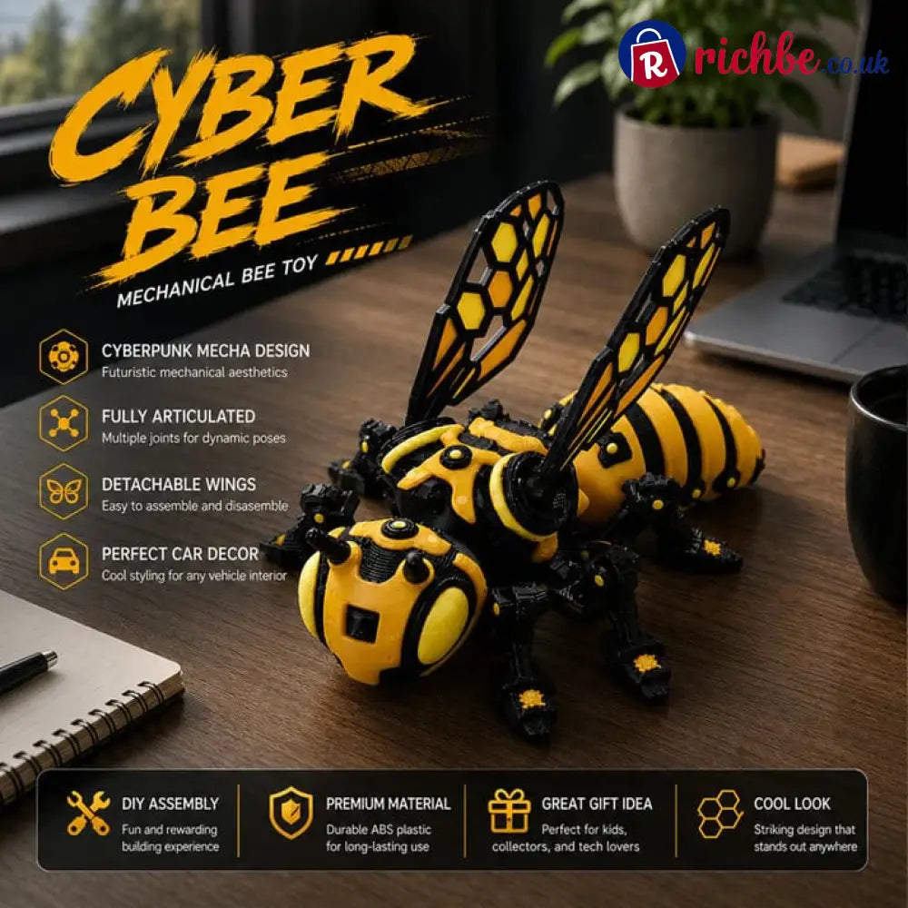 Cyber Mechanical Bee Figurine 🐝