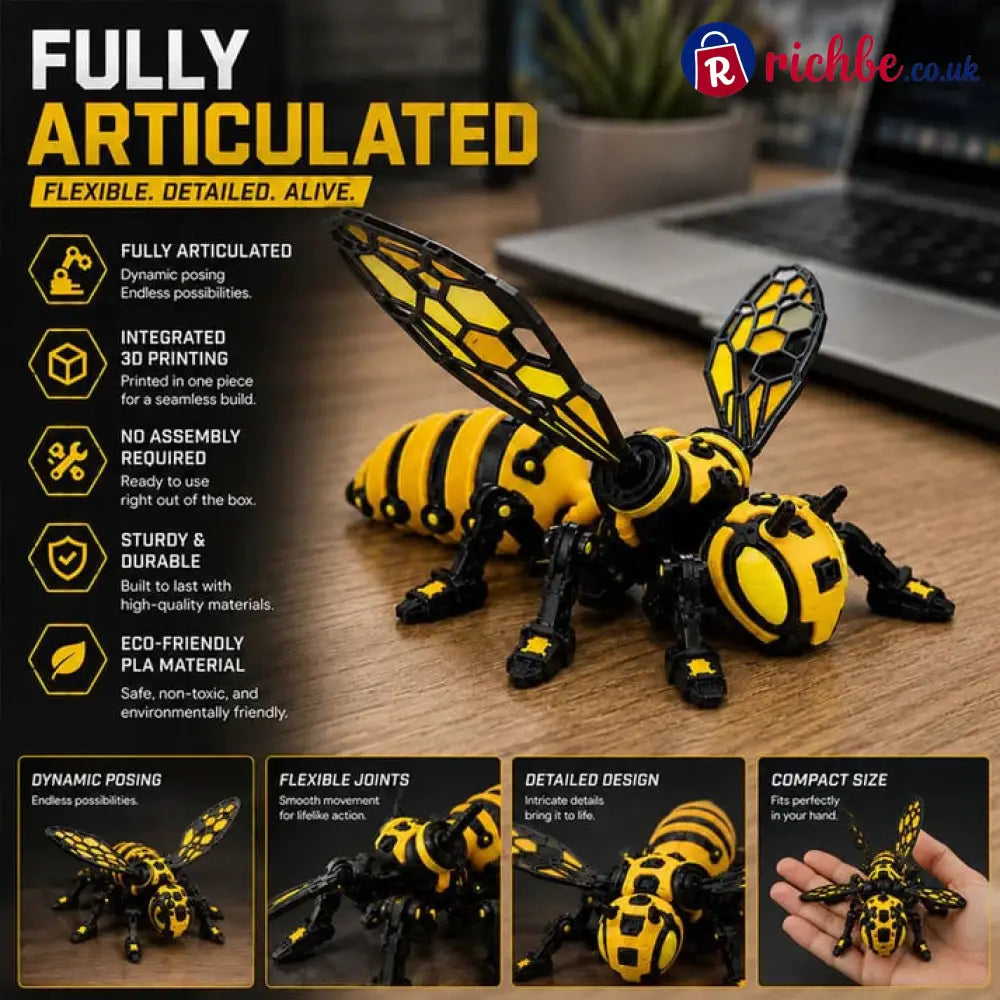 Cyber Mechanical Bee Figurine 🐝
