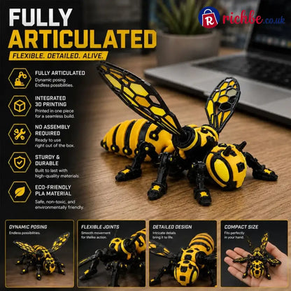 Cyber Mechanical Bee Figurine 🐝