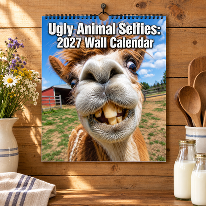 2027 Funny Farm Animal Selfies Wall Calendar – 12 Months of Hilariously Unfiltered Animal Faces