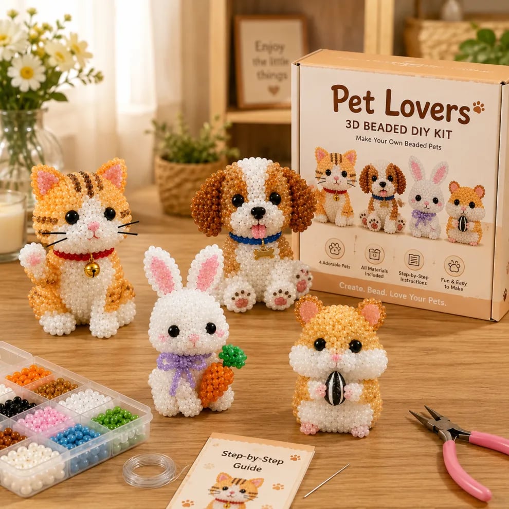 🧵✨Petite 3D Beaded Animal Craft Kit