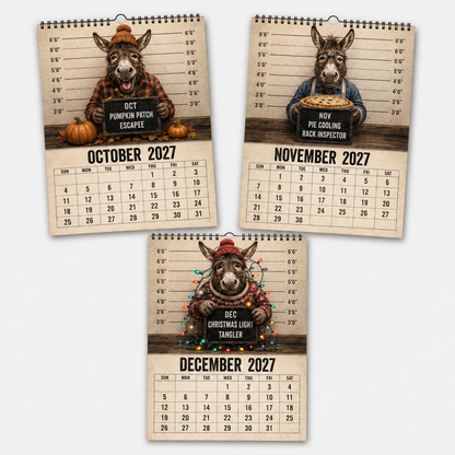 🦝🚨 Raccoon Crime Syndicate 2027 Calendar – 12 Months of Trash, Trouble & Tiny Criminals 😂