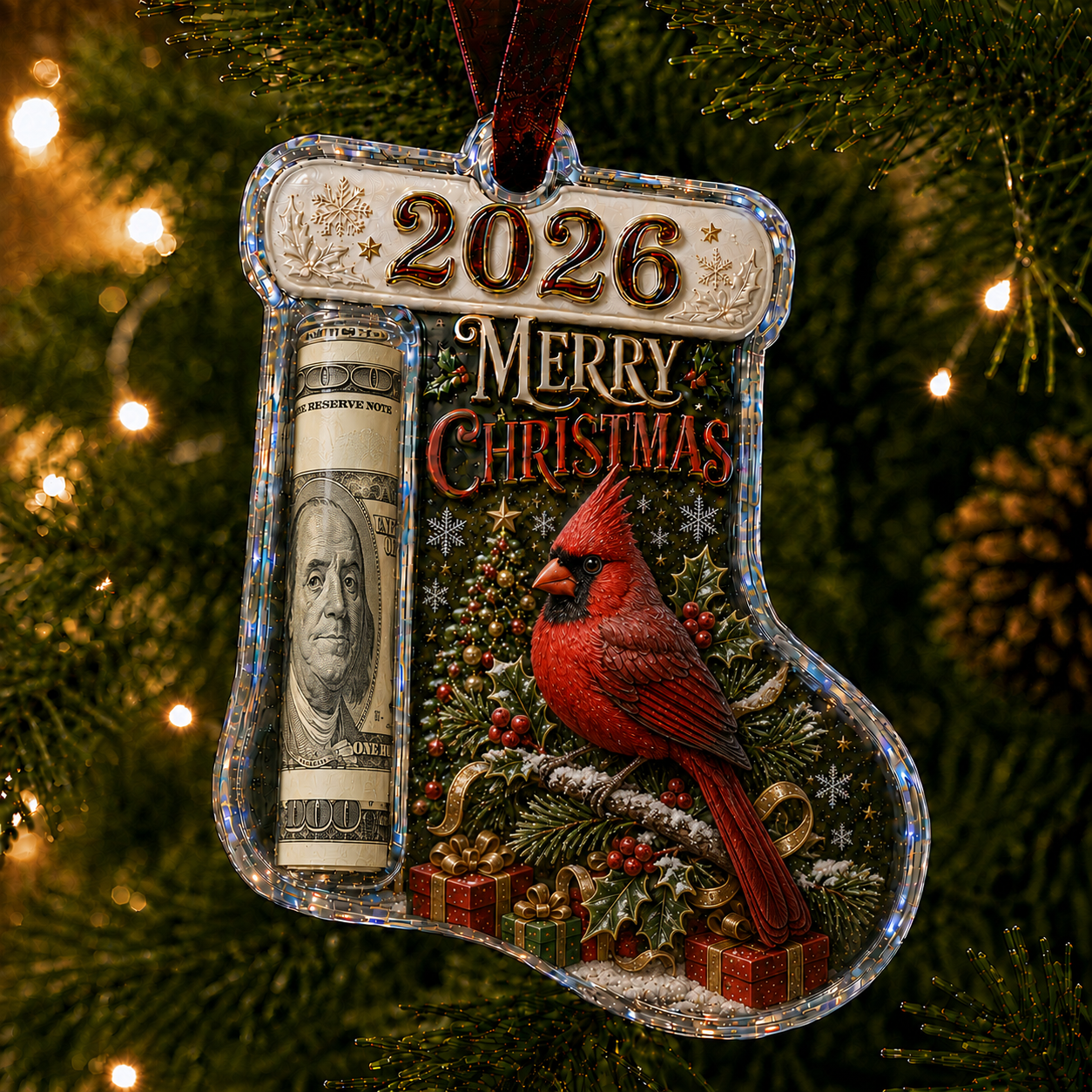 🎅 2026 Christmas Gift 49% Off--Cash Clip Christmas Tree Ornament