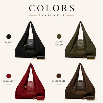Toworkact™ Varelli Charm Transformable Bag – Stylish Vegan Leather Tote & Keychain Charm