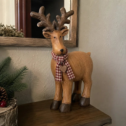 🦌Rustic Farmhouse Reindeer Figurine