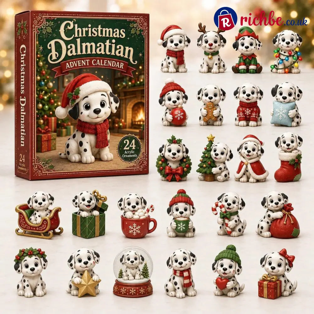 Daily Dalmatian Advent Calendar 2026 - 24-Day Festive Countdown - Christmas Dalmatian