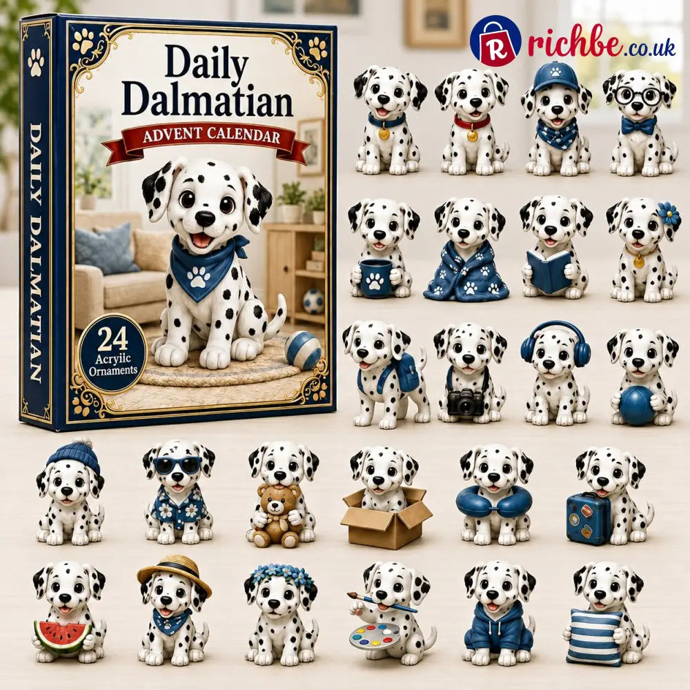 Daily Dalmatian Advent Calendar 2026 - 24-Day Festive Countdown - Classic Dalmatian