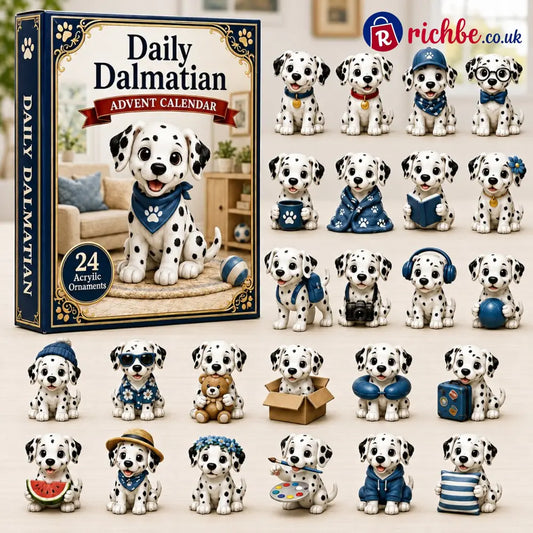 Daily Dalmatian Advent Calendar 2026 - 24-Day Festive Countdown - Classic Dalmatian