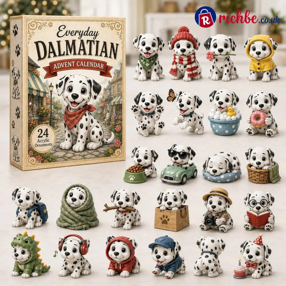 Daily Dalmatian Advent Calendar 2026 - 24-Day Festive Countdown - Street Lamp Dalmatian