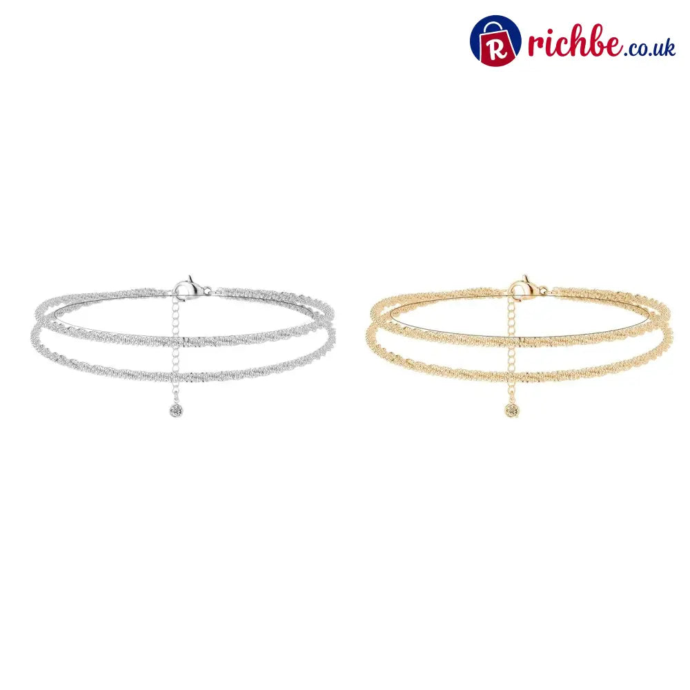 🎉🔥Dainty Layered Anklet For Women - 🔥Sliver + Gold (save 25% OFF)