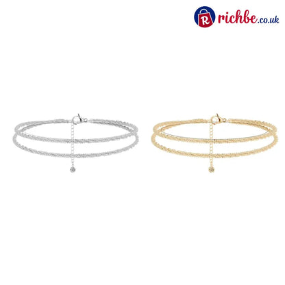 🎉🔥Dainty Layered Anklet For Women - 🔥Sliver + Gold (save 25% OFF)