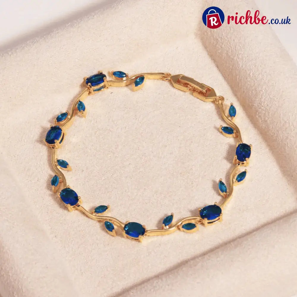 🎁💞Dainty Rose Bracelet - Gold / Blue