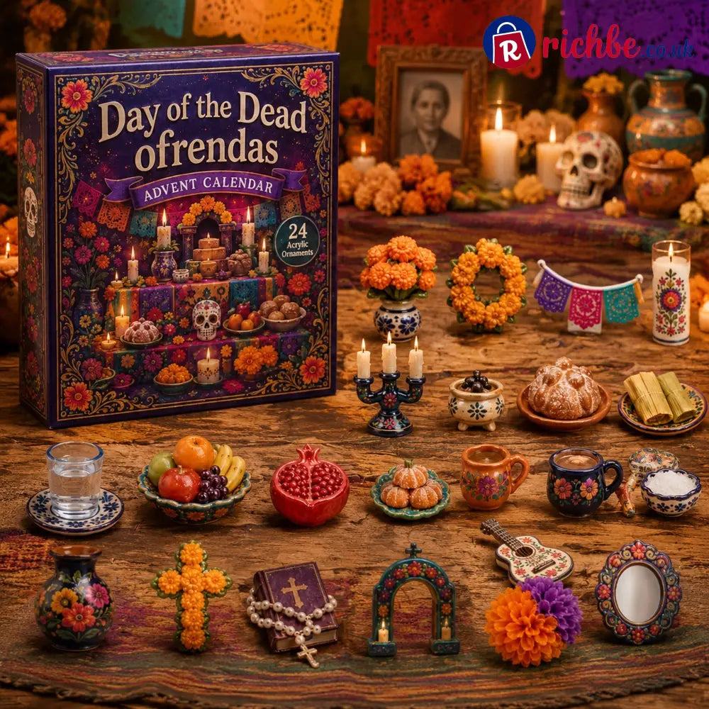 Day of the Dead Ofrendas Advent Calendar 2026 - 24-Day Festive Countdown Acrylic Charms Blind Box